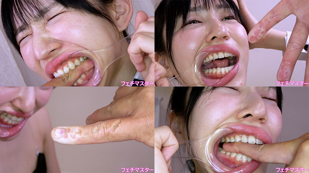【噛みつき】衝撃!奥歯で指を噛んでいるところが丸見えのスペシャル噛みつき【塩見彩】